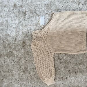 Mango Beige Knit Blouse